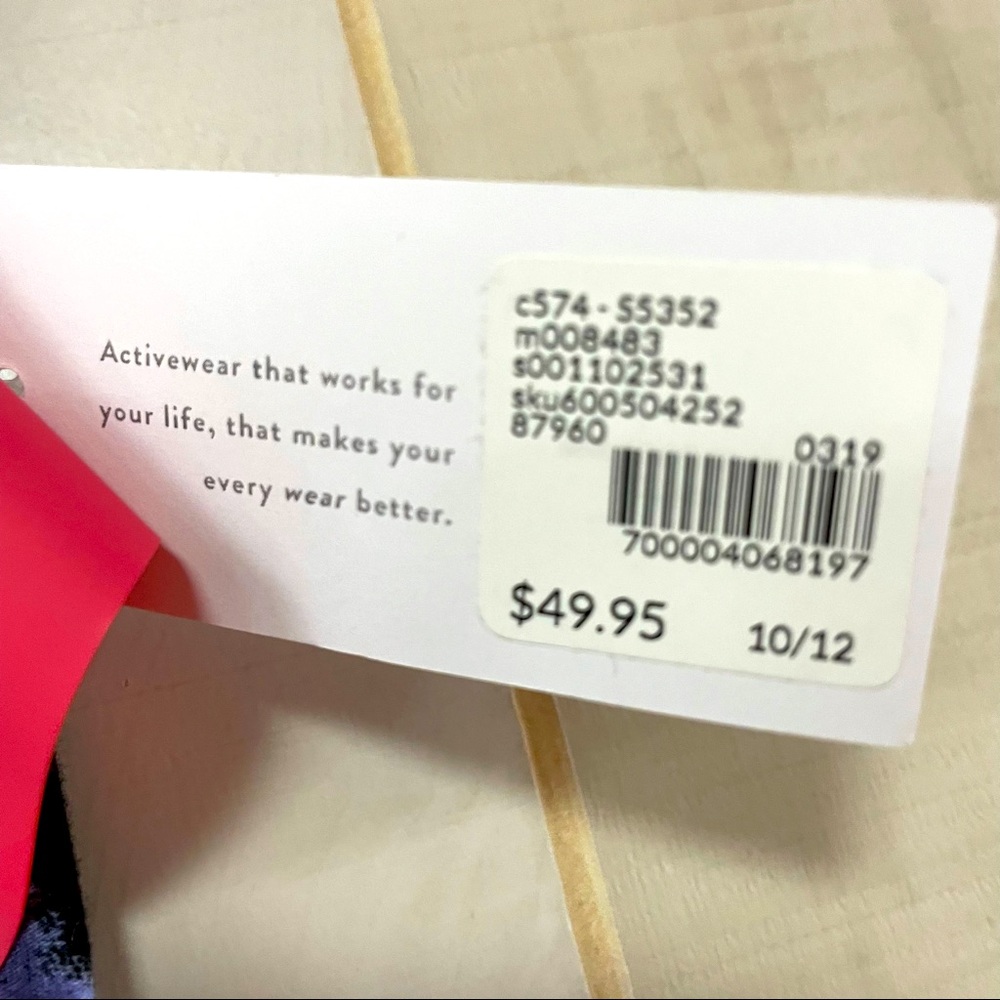 Livi NWT Purple Black Crop Leggings Sz 10-12 Lane Bryant - Picture 4 of 7